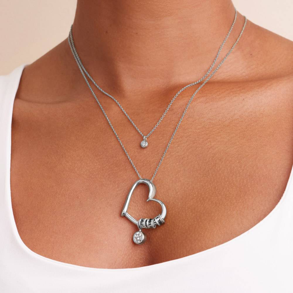 Last-Minute-Weihnachtspaket "Charmante Herzkette in Sterlingsilber mit 1 ct Diamant"-5 Produktfoto