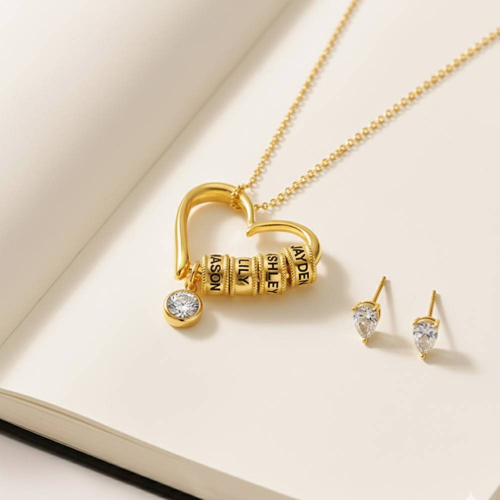 Last-Minute-Weihnachtspaket "Charmante Herzkette in Vergoldung mit 1 ct Diamant"-2 Produktfoto