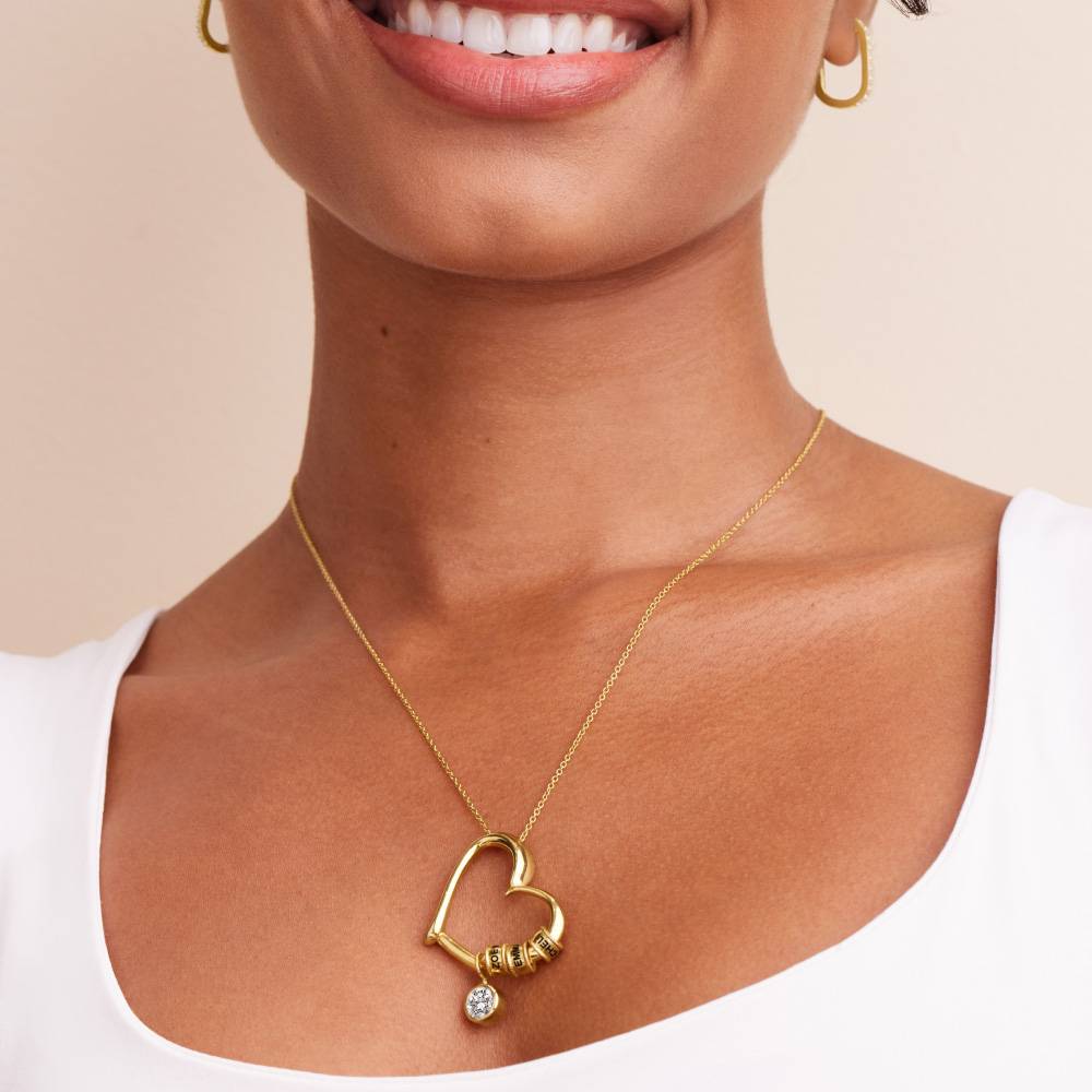 Last-Minute-Weihnachtspaket "Charmante Herzkette in 417er Gelbgold mit 1 ct Diamant"-3 Produktfoto