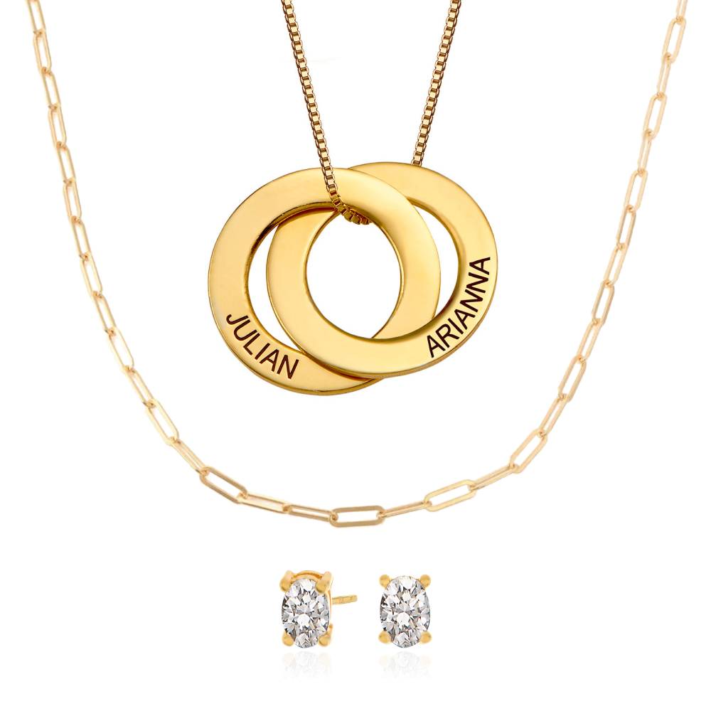 Last-Minute-Weihnachtspaket "Russische Ring-Halskette mit 2 Ringen in Gold-Vermeil"-1 Produktfoto