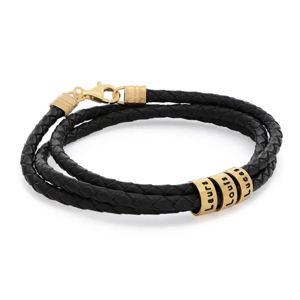 Last-Minute-Weihnachtspaket "Navigator Lederarmband mit Gold-Vermeil"-1 Produktfoto