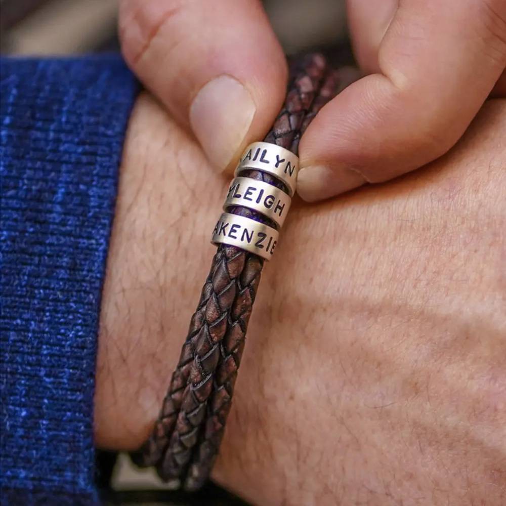 Last-Minute-Weihnachtspaket "Navigator Lederarmband mit Sterlingsilber"-2 Produktfoto