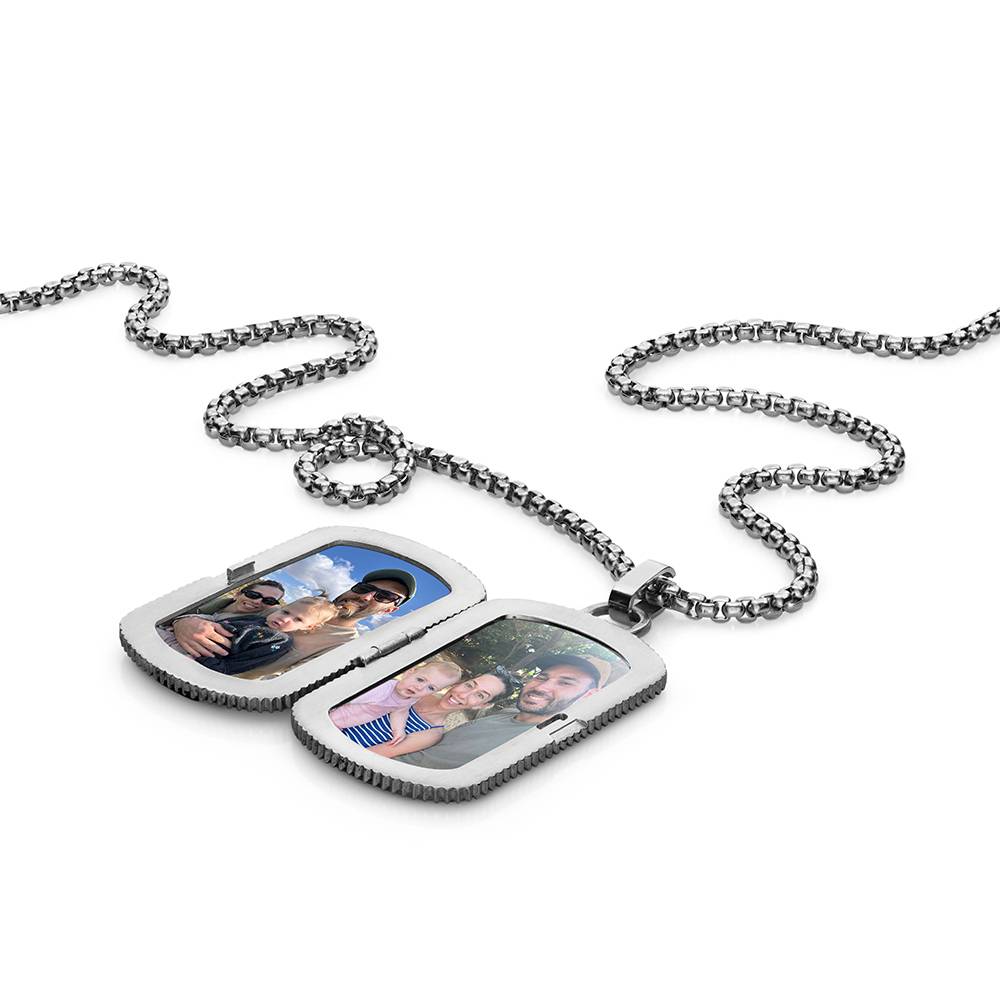 Legacy Bond Foto-Medaillon für Männer - Edelstahl-3 Produktfoto