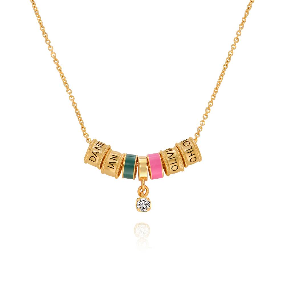 Linda Beads-Halskette mit Diamant - vergoldetes Sterlingsilber-2 Produktfoto