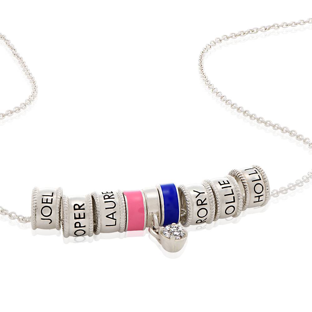 Linda Beads-Halskette mit Diamant - 925er Sterlingsilber-1 Produktfoto