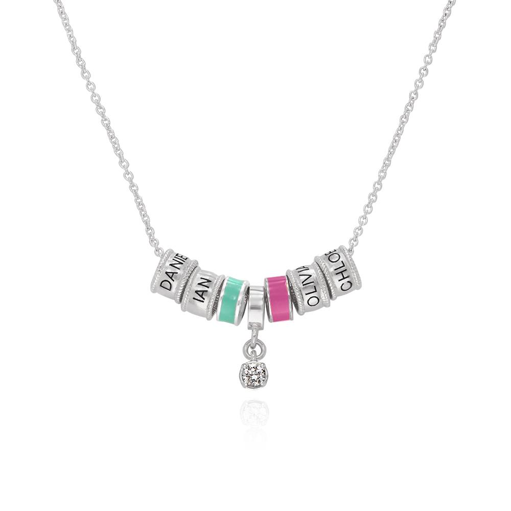 Linda Beads-Halskette mit Diamant - 925er Sterlingsilber-4 Produktfoto