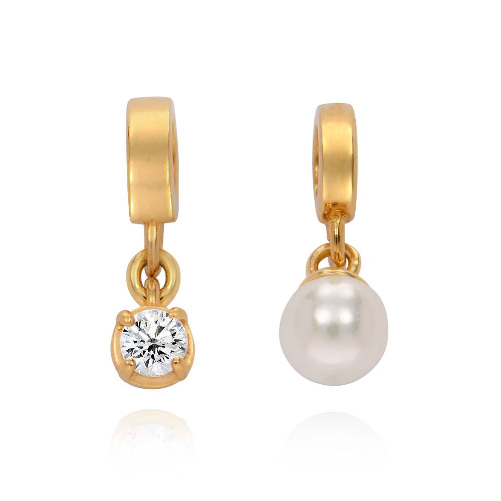Linda Karabiner-Halskette mit gravierten Beads und Diamant - vergoldetes Sterlingsilber-3 Linda Karabiner-Halskette mit gravierten Beads und Diamant - vergoldetes Sterlingsilber-3 Produktfoto