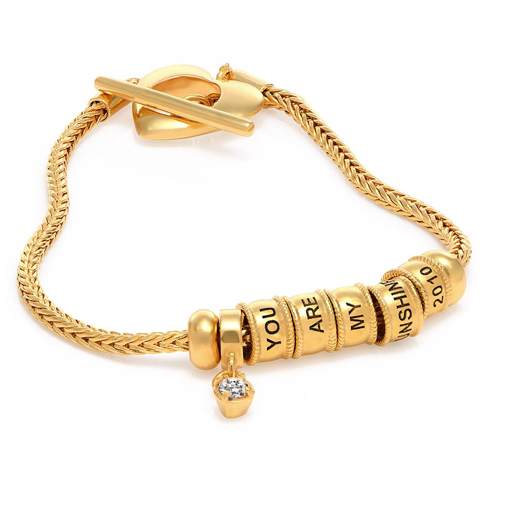 Linda Beads-Armband mit Diamant - Gold - Vergoldet-2 Linda Beads-Armband mit Diamant - Gold - Vergoldet-2 Produktfoto