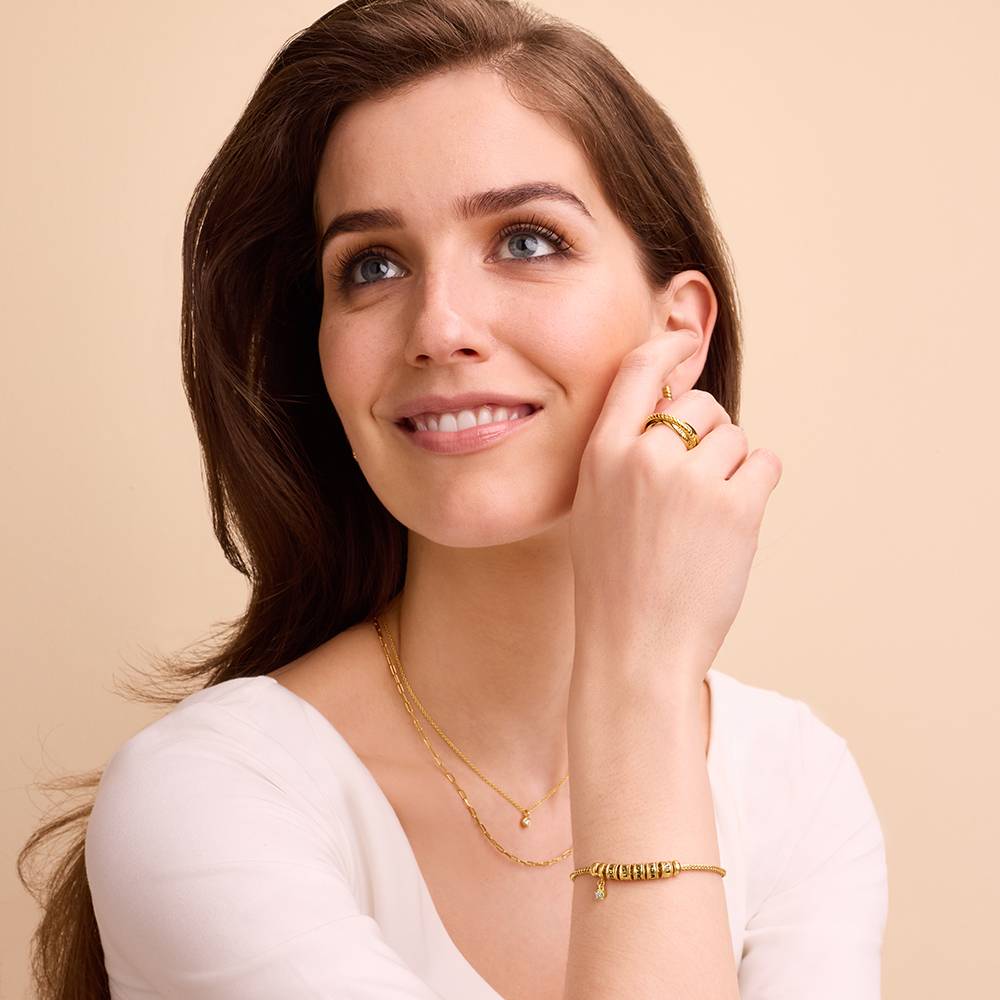 Linda Beads-Armband mit Diamant - Gold - Vergoldet-4 Linda Beads-Armband mit Diamant - Gold - Vergoldet-4 Produktfoto