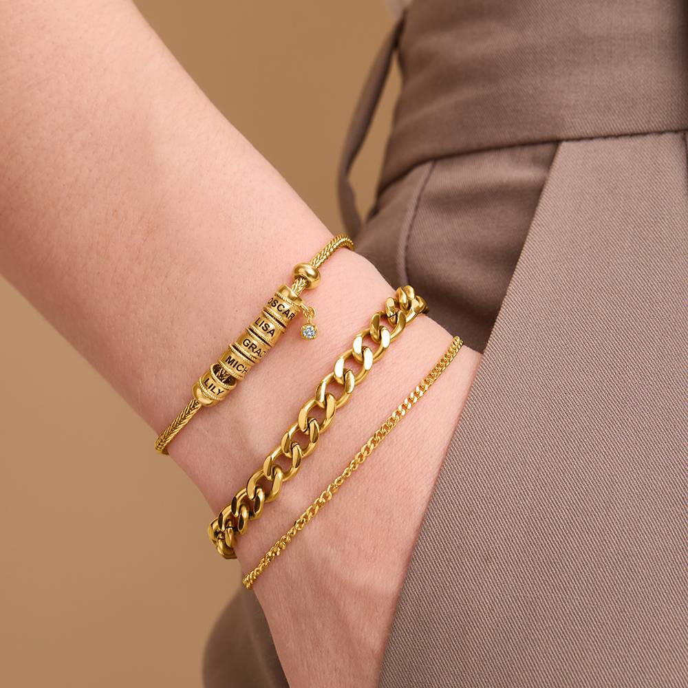 Linda Beads-Armband mit Diamant - Gold - Vergoldet-5 Linda Beads-Armband mit Diamant - Gold - Vergoldet-5 Produktfoto