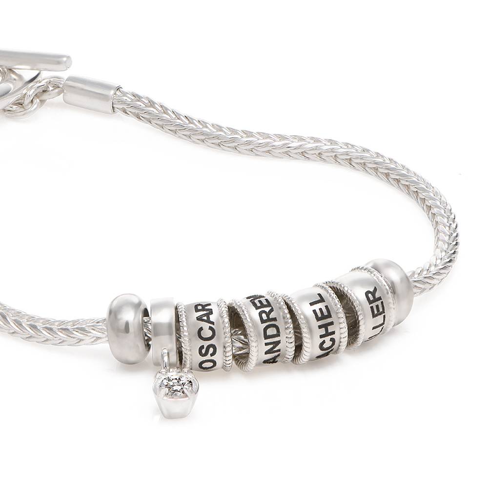 Linda Beads-Armband mit Diamant - Silber-1 Linda Beads-Armband mit Diamant - Silber-1 Produktfoto