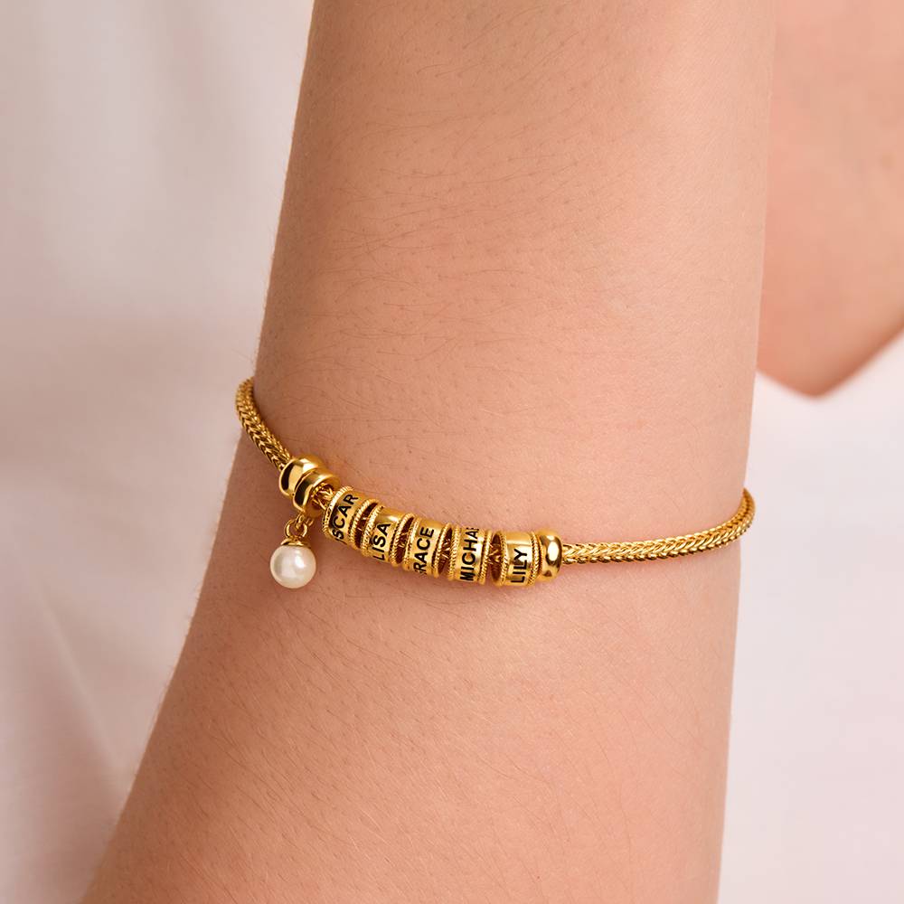 Linda Beads-Armband mit Perle - vergoldetes Sterlingsilber-6 Produktfoto