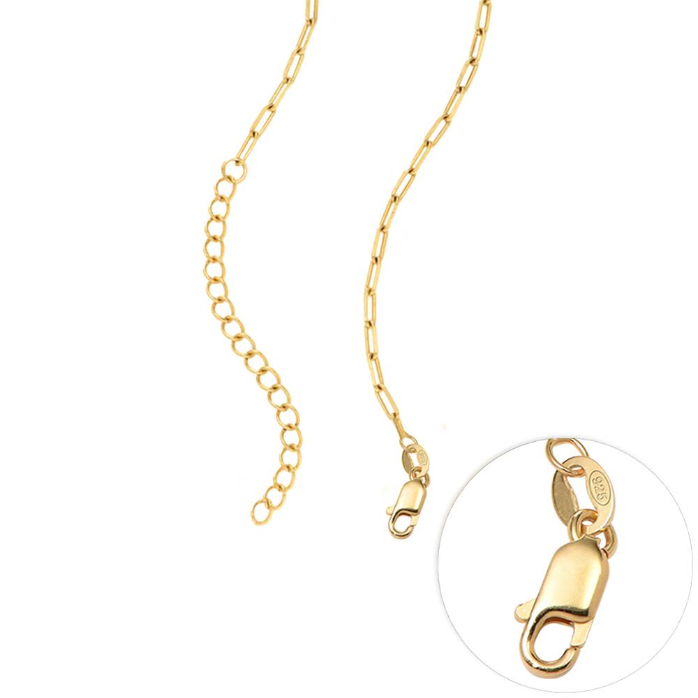 Blüten-Gliederkette mit Geburtsblume und Geburtsstein - Gold-Vermeil-3 Produktfoto