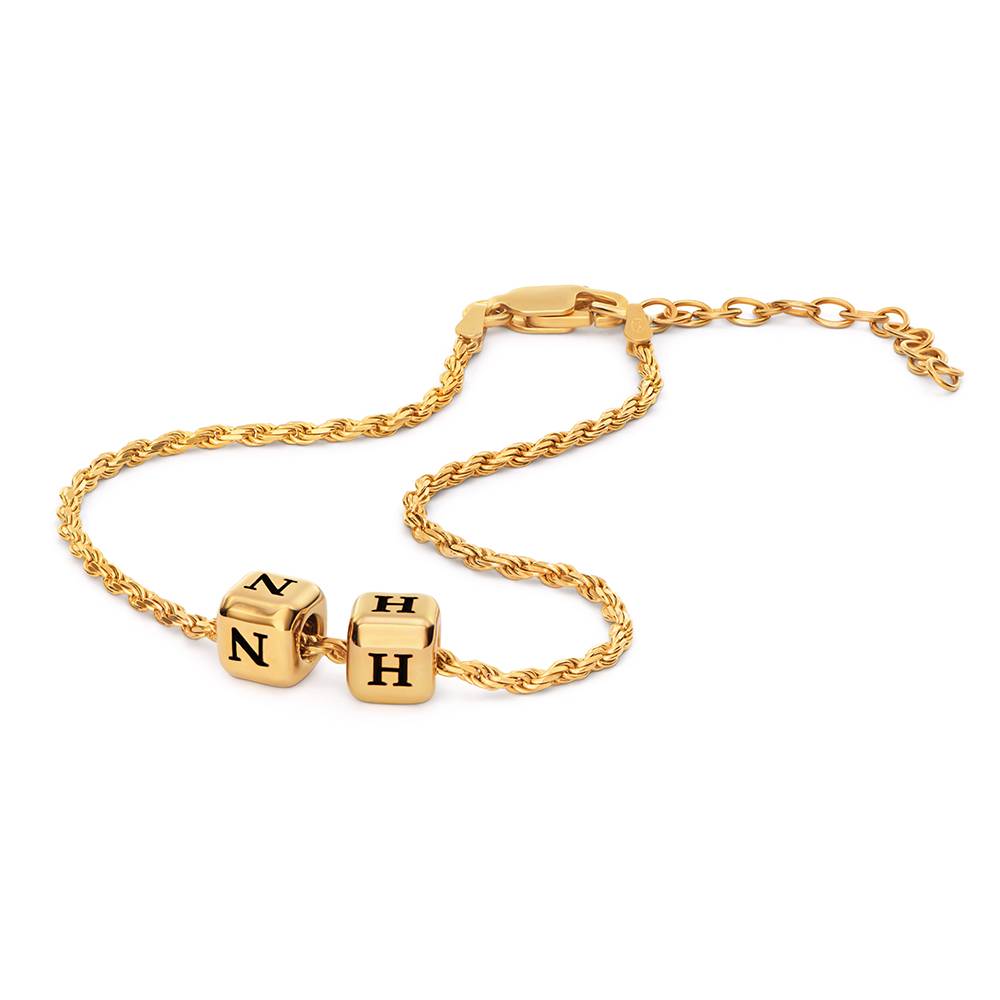 Buchstabenwürfel-Armband Kleine Lieblinge - Vergoldet-4 Produktfoto