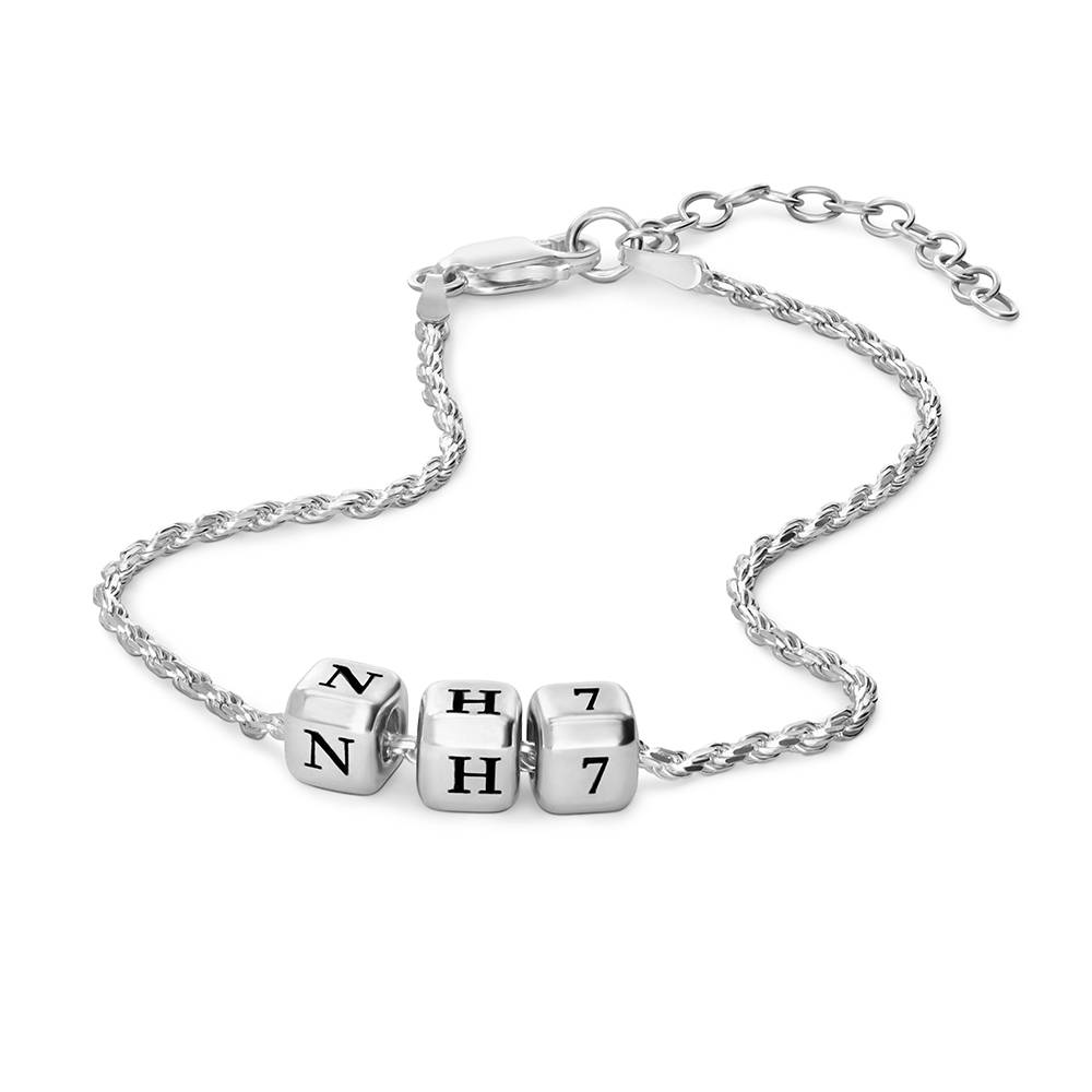 Buchstabenwürfel-Armband Kleine Lieblinge - Silber-4 Produktfoto