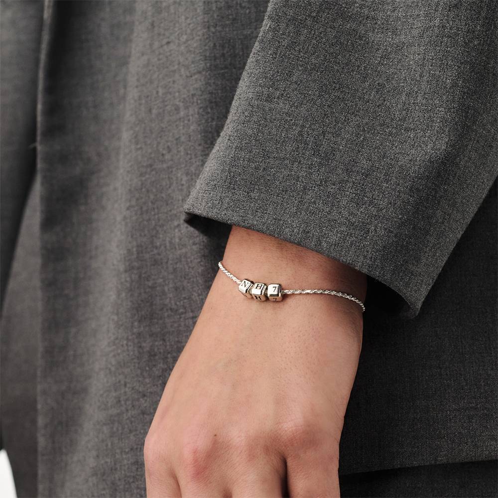 Buchstabenwürfel-Armband Kleine Lieblinge - Silber-3 Produktfoto