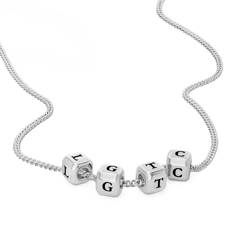 Buchstabenwürfel-Kette Kleine Lieblinge - Silber-3 Produktfoto