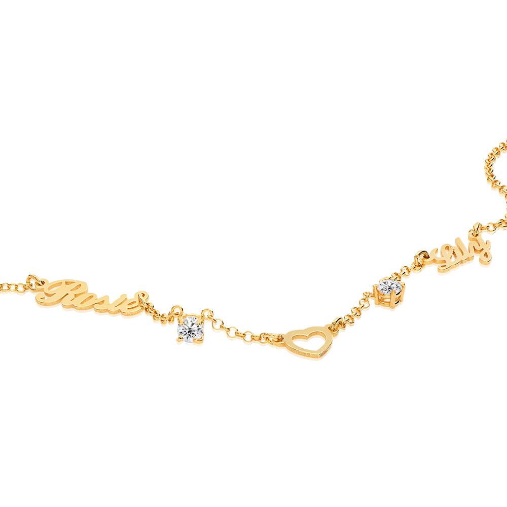 "Herz der Liebenden" Namenskette mit 0,60 ct Diamanten - Gold-Vermeil-2 "Herz der Liebenden" Namenskette mit 0,60 ct Diamanten - Gold-Vermeil-2 Produktfoto