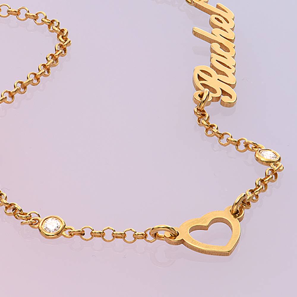 "Herz der Liebenden" Namenskette mit Diamanten - 585er Gelbgold-4 "Herz der Liebenden" Namenskette mit Diamanten - 585er Gelbgold-4 Produktfoto