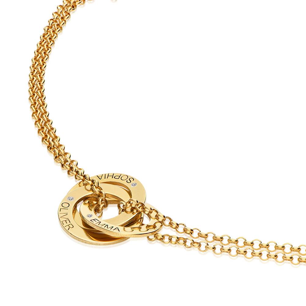 Lucy russisches Ring-Armband mit Diamanten - Vergoldet-5 Produktfoto