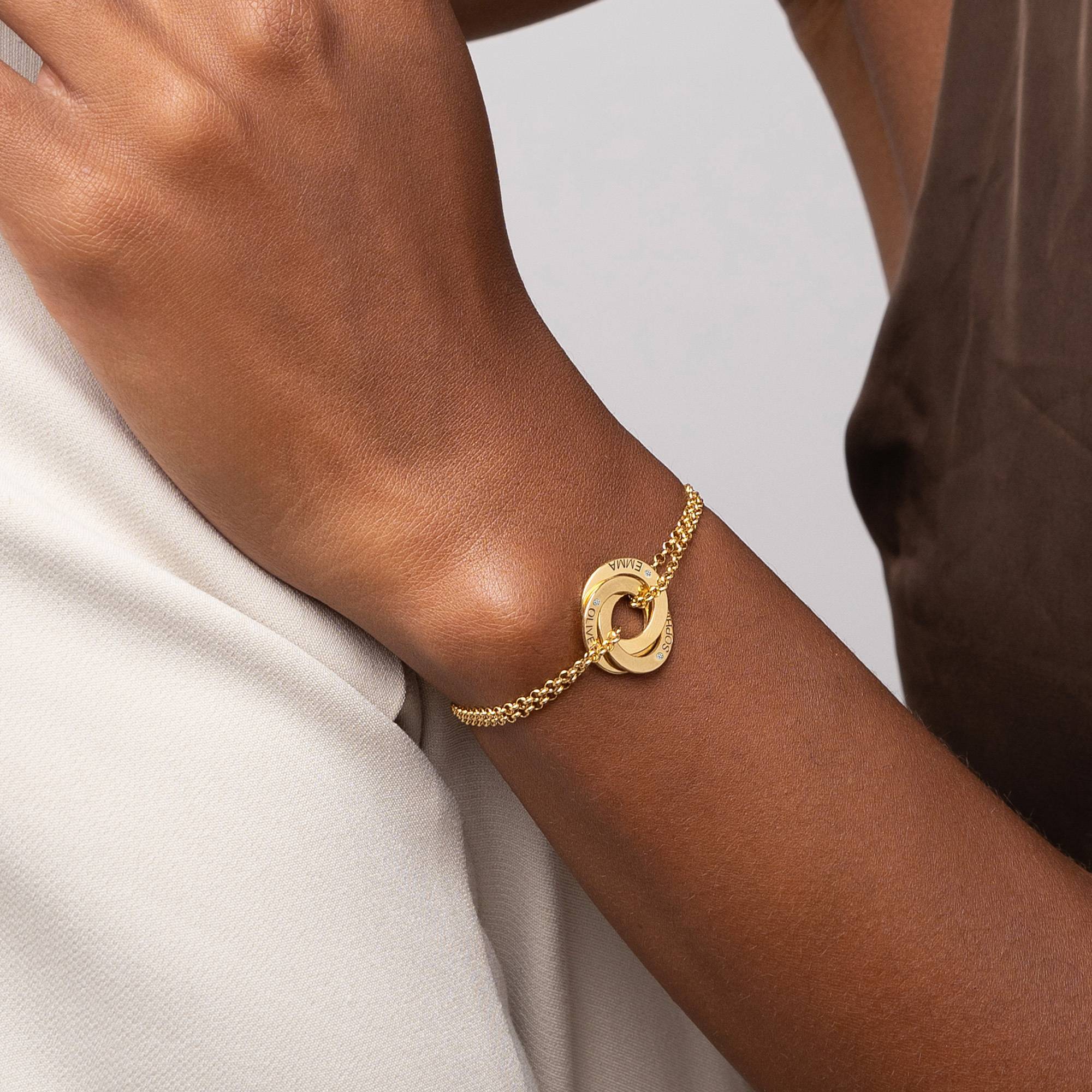 Lucy russisches Ring-Armband mit Diamanten - Gold-Vermeil-3 Produktfoto