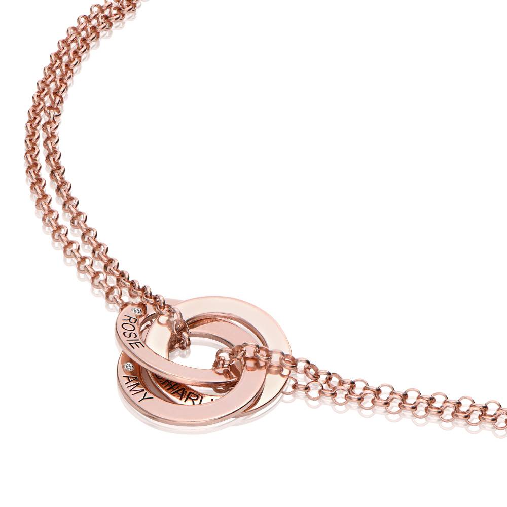 Lucy russisches Ring-Armband mit Diamanten - rosévergoldetes Sterlingsilber-6 Produktfoto