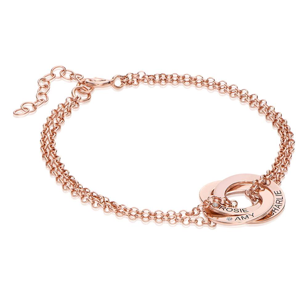Lucy russisches Ring-Armband mit Diamanten - rosévergoldetes Sterlingsilber-5 Produktfoto