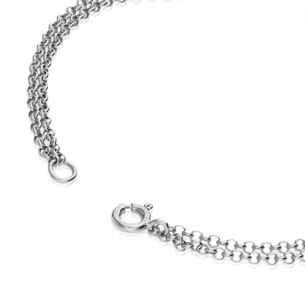 Lucy russisches Ring-Armband mit Diamanten - 925er Sterlingsilber-3 Produktfoto