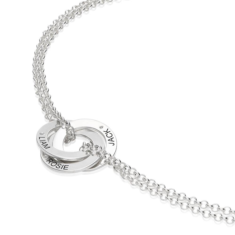 Lucy russisches Ring-Armband mit Diamanten - 925er Sterlingsilber-2 Produktfoto