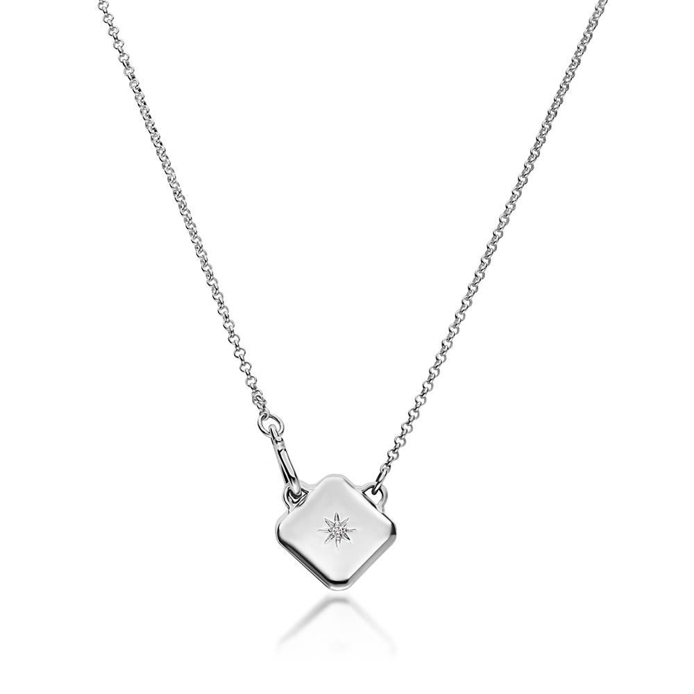 Medaillon-Kette mit Initialen Ein Schatz für immer - Silber-1 Produktfoto