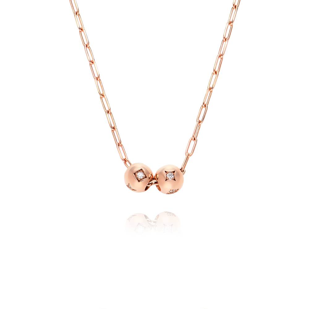 Maya 0.08 ct Diamant-Beadkette - rosévergoldetes Sterlingsilber-2 Maya 0.08 ct Diamant-Beadkette - rosévergoldetes Sterlingsilber-2 Produktfoto