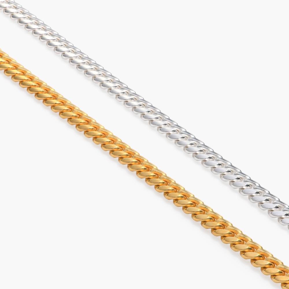 Miami kubanische Gliederkette für Männer - vergoldetes Sterlingsilber - Version-1 Produktfoto