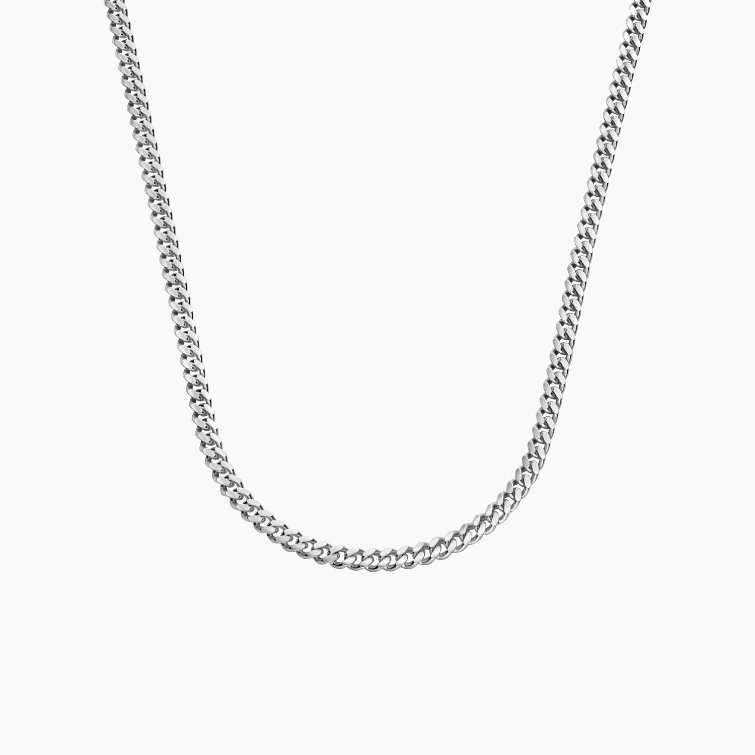 Miami kubanische Gliederkette für Männer - Silber-2 Produktfoto
