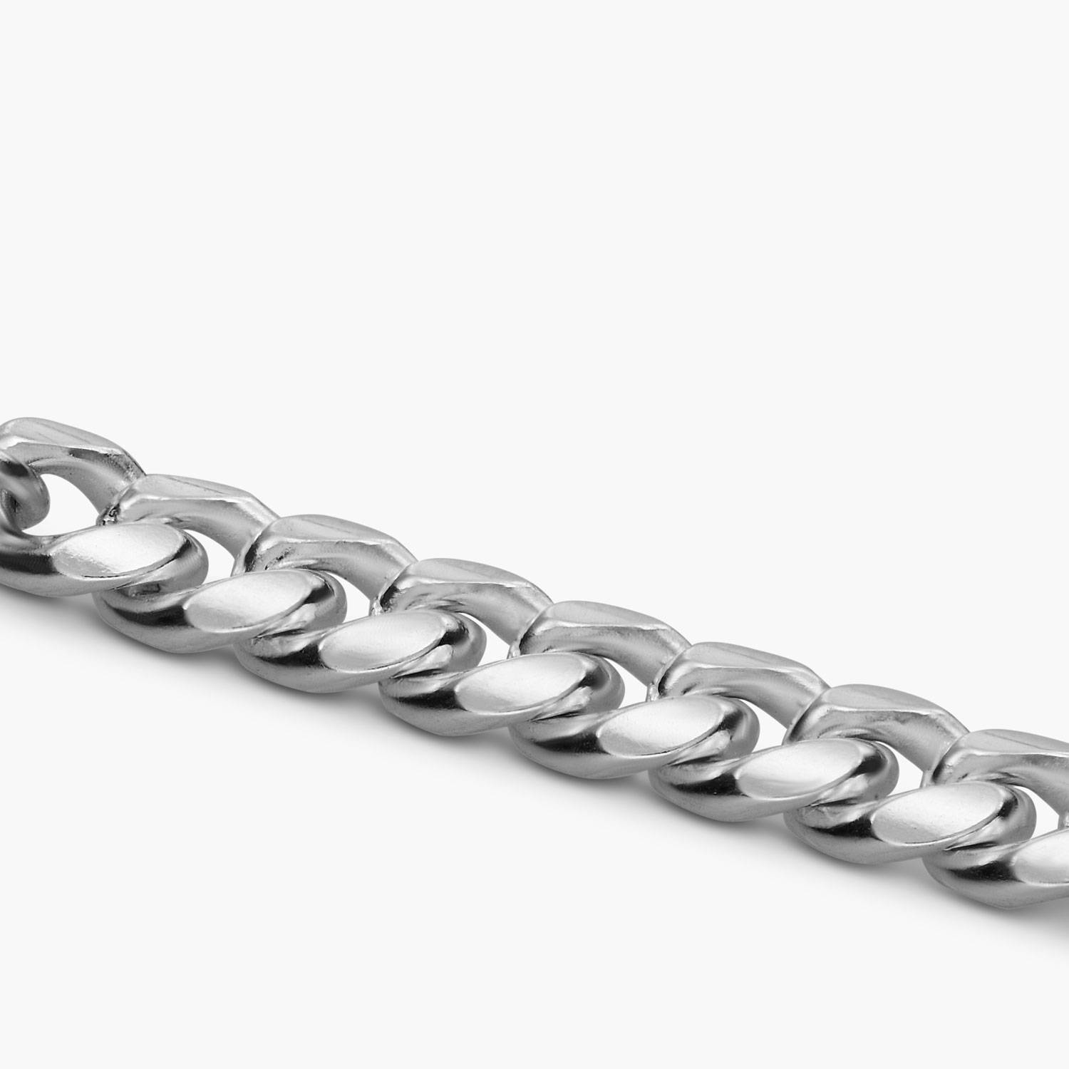 Miami kubanische Gliederkette für Männer - Silber-4 Produktfoto