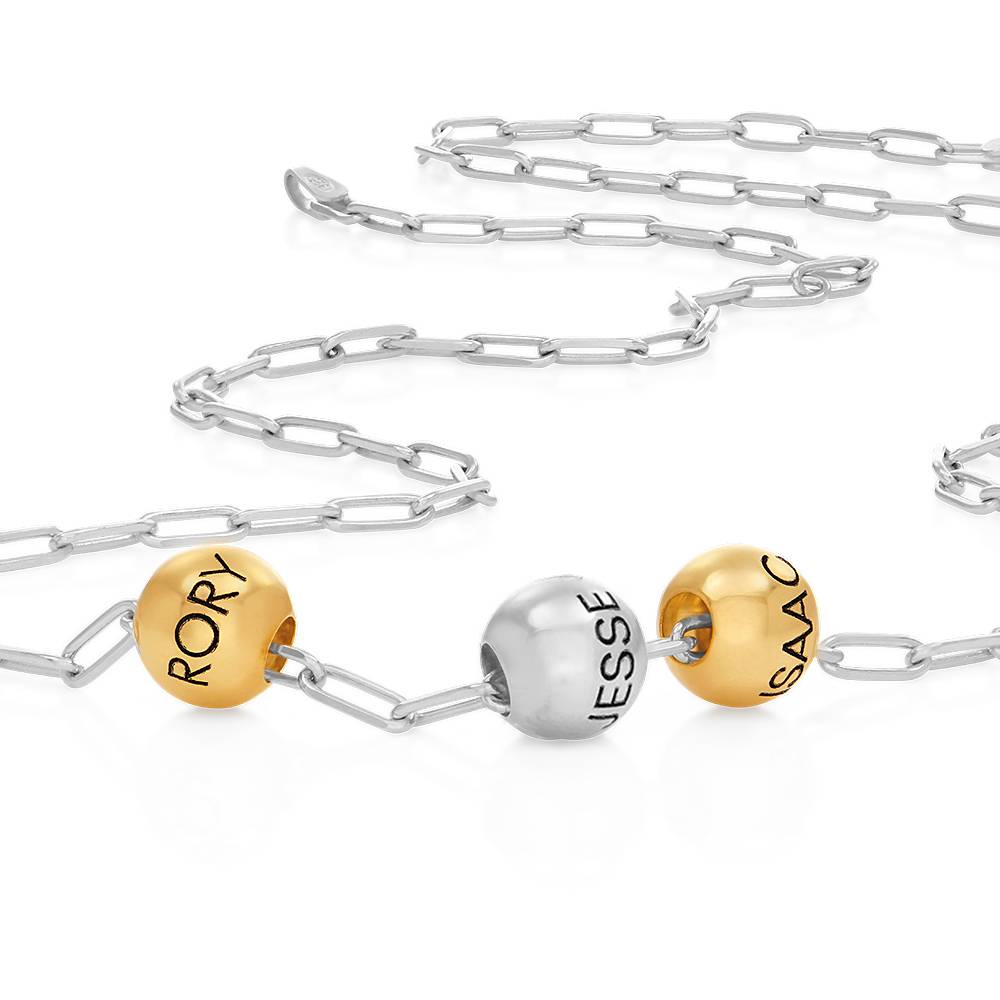 Balance Gliederkette mit gemischten Beads - Silber-1 Produktfoto
