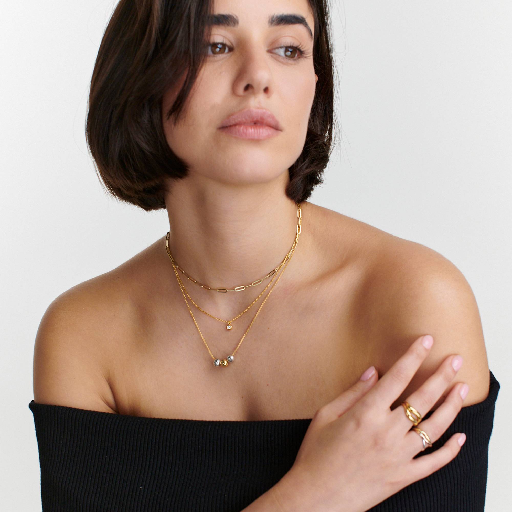 Balance vergoldete Kette mit gemischten Beads-5 Produktfoto