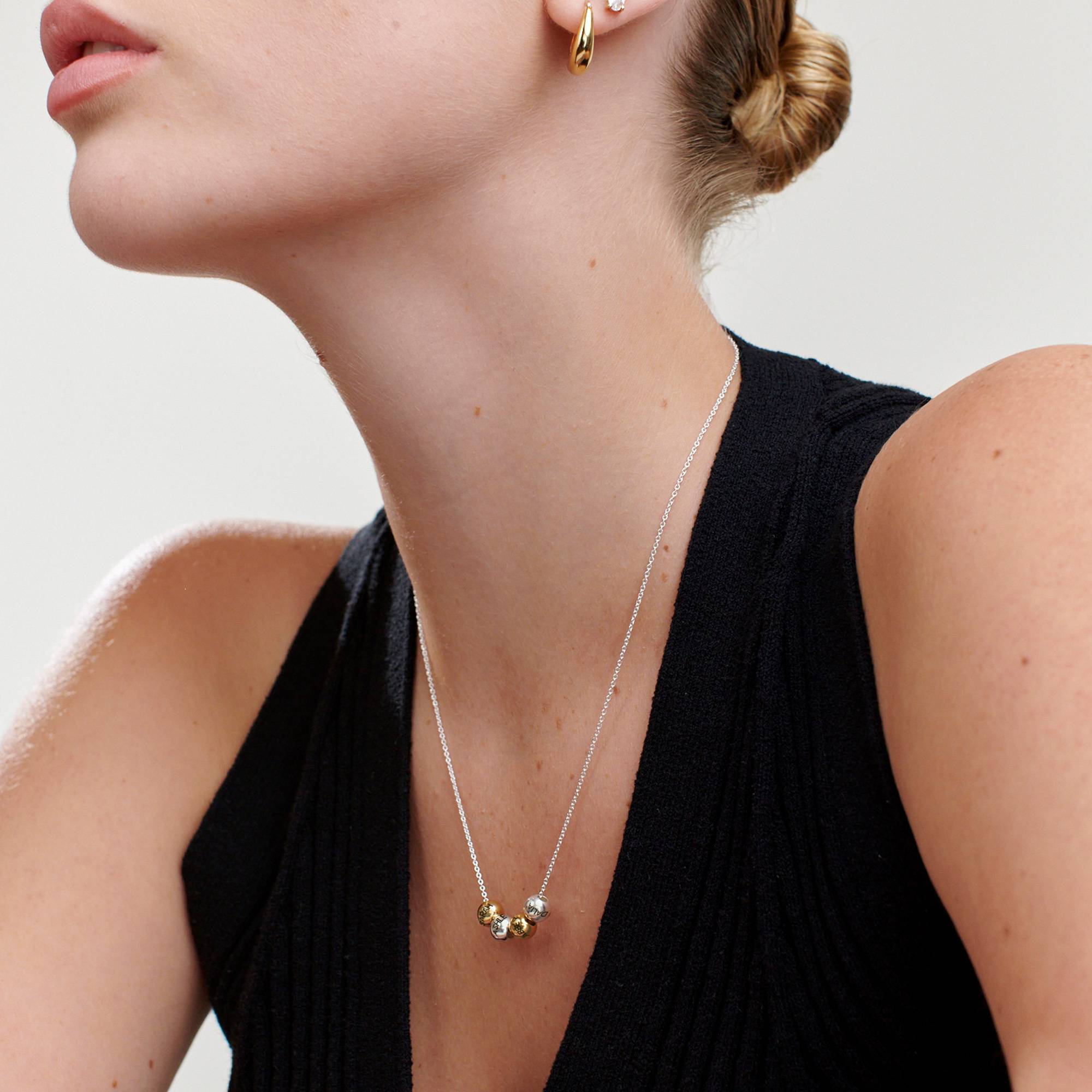Balance silberne Kette mit gemischten Beads-4 Produktfoto