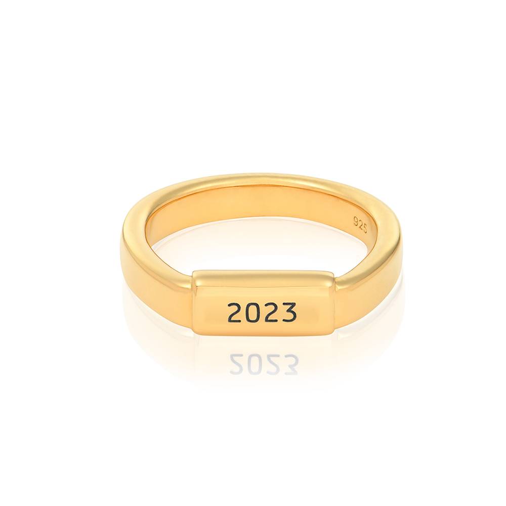 Moderner Tube-Ring - Gold-Vermeil-3 Produktfoto