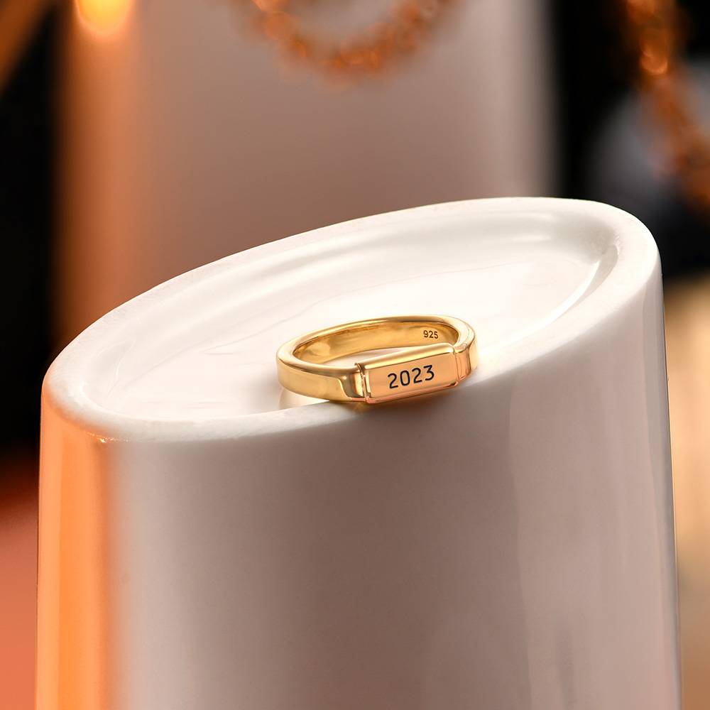 Moderner Tube-Ring - Gold-Vermeil-1 Produktfoto