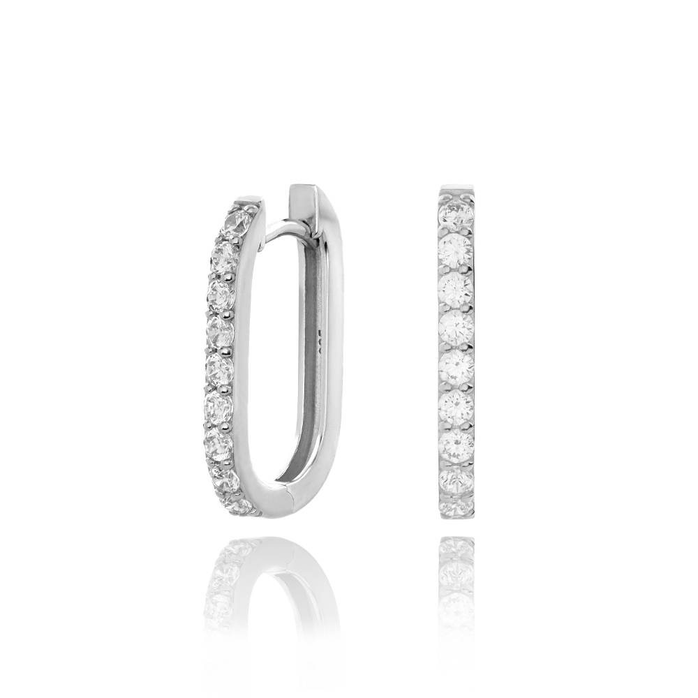 Monica Creolen mit kubischem Zirkonia - 925er Sterlingsilber-1 Produktfoto