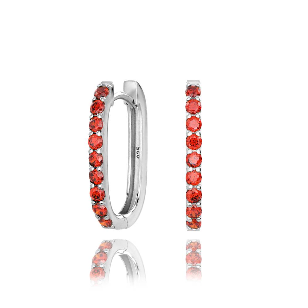 Monica Creolen mit kubischem Zirkonia - 925er Sterlingsilber-2 Produktfoto
