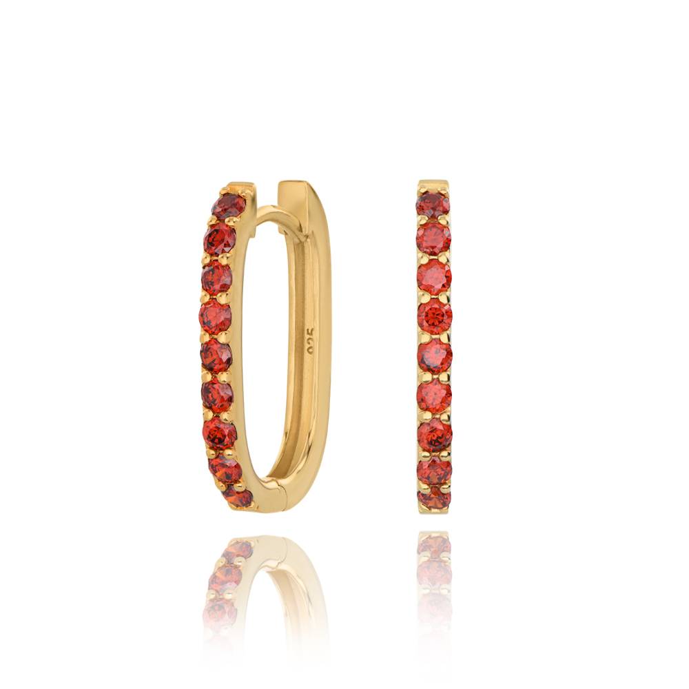 Monica Creolen mit kubischem Zirkonia - Gold-Vermeil-2 Produktfoto