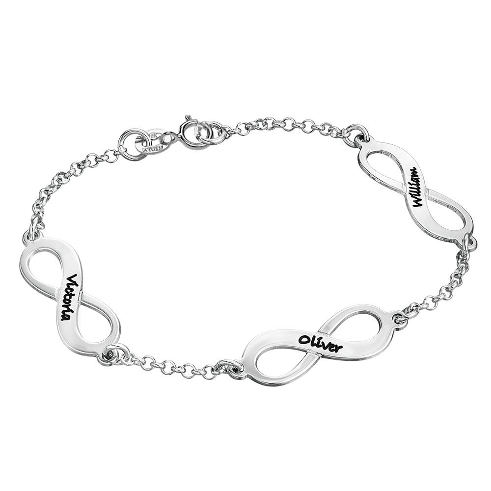 Multiples Infinity-Armband - Silber-4 Multiples Infinity-Armband - Silber-4 Produktfoto