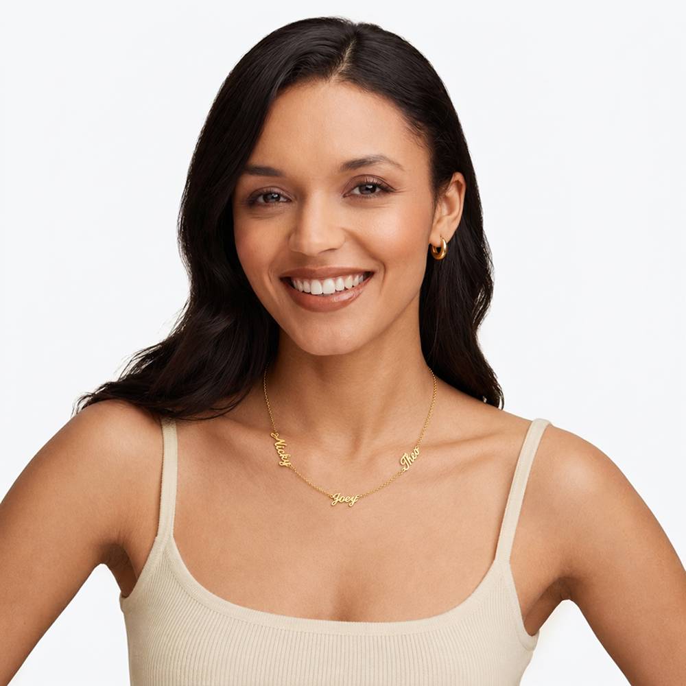 Heritage Halskette mit mehreren Namen - Gold-Vermeil-2 Produktfoto