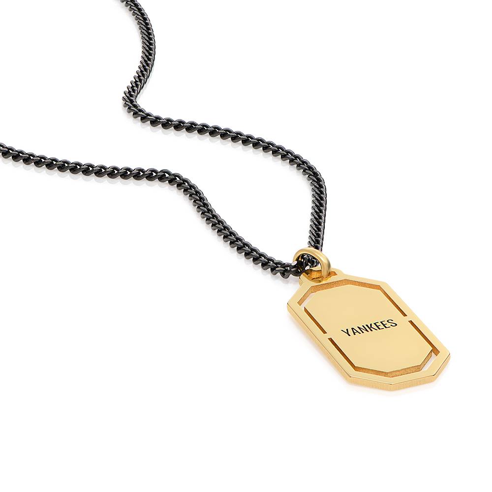 Oliver Army Tag Halskette - vergoldetes Sterlingsilber-3 Produktfoto