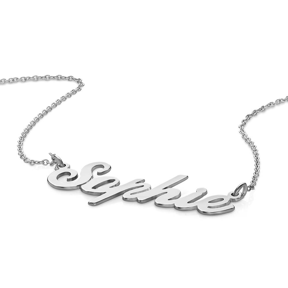 Klassische Cocktail Namenskette - Silber-5 Produktfoto