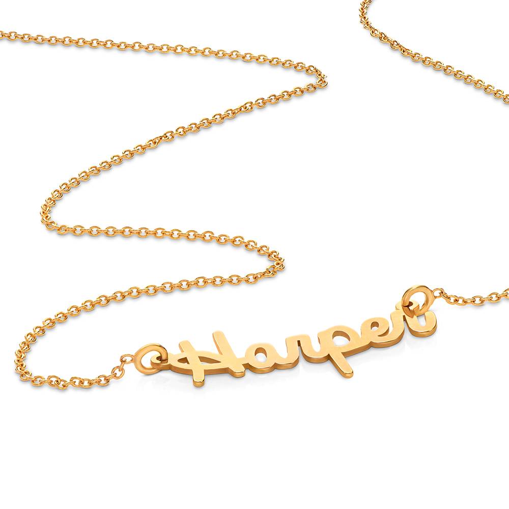 Kursive Namenskette  - Gold-Vermeil-5 Produktfoto