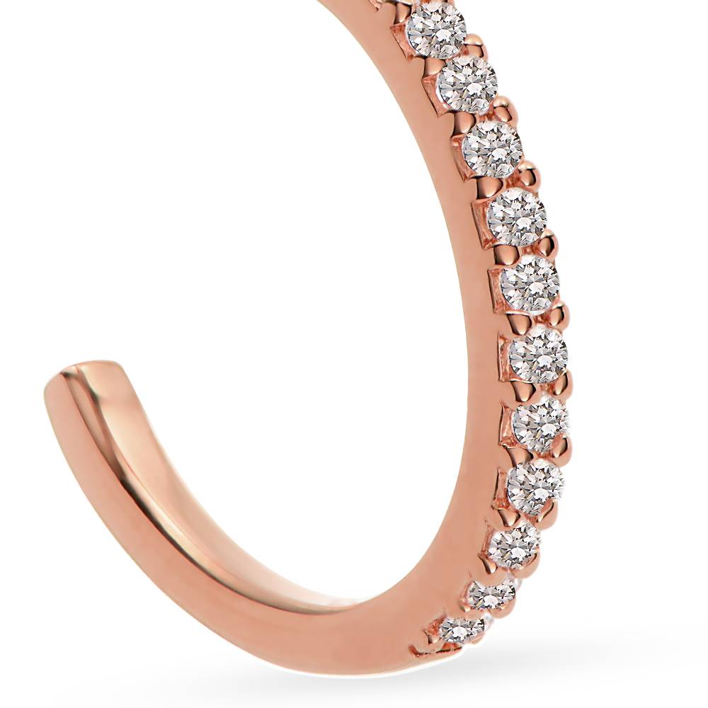 Phoebe Huggie-Ohrringe - rosévergoldetes Sterlingsilber-2 Produktfoto