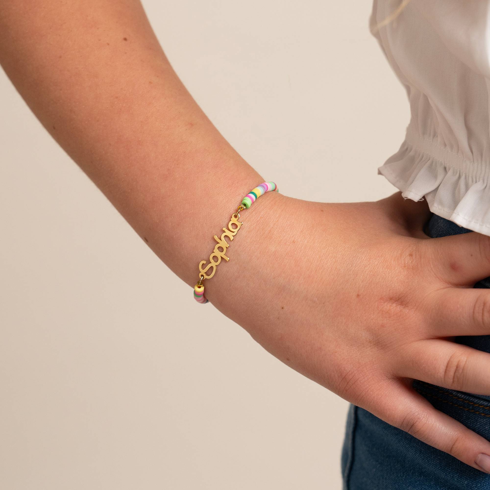 Magisches Armband mit Regenbogenperlen für Mädchen - Silber-3 Produktfoto