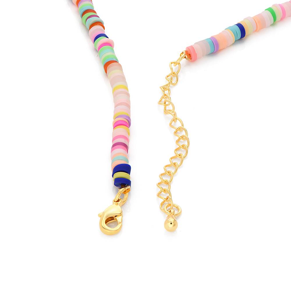 Magische Namenskette mit Regenbogenperlen für Mädchen - Gold-Vermeil-6 Produktfoto